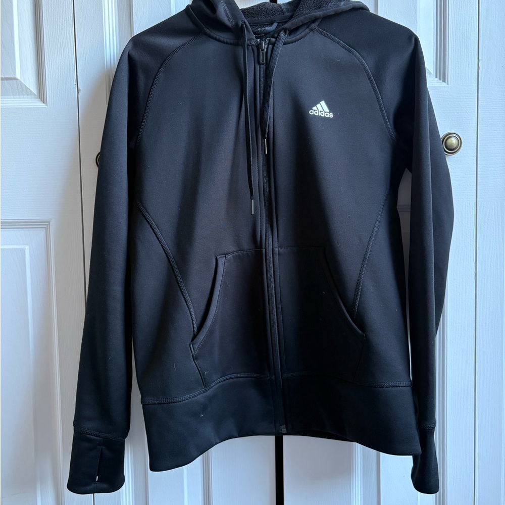 Adidas Black Fleece-Lined Hoodie